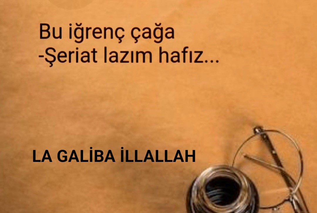 Küfrün (laik demokratik tağut'i sistemin) hakim olduğu bu iğrenç çağa ŞERİAT'I GARRA-YI MUHAMNEDİYE lazım Hafız....

Otopsi