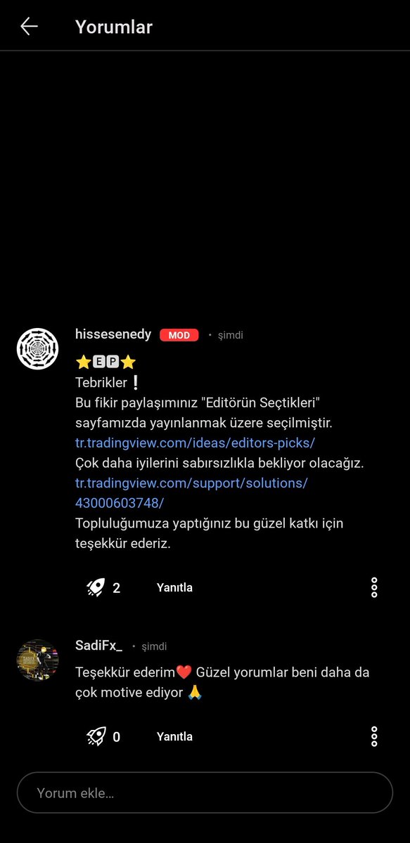 Sadi_Fx's tweet image. #BORLS Tradingview "Editörün Seçtikleri" sayfasında 🙏 Bu onur için Teşekkür Ederim 💕 #Tradingview @tr_tradingview @tradingview