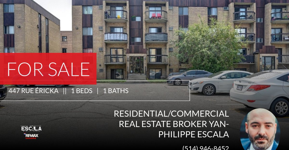 GroupEscala's tweet photo. Condo propre et bien situé à Laval. Idéal premier achat ou investissement simple.  Yan Philippe Escala 514.946.8452

Clean, well-located condo in Laval. Perfect first purchase or easy investment.

📞 Yan Philippe Escala 514... https://t.co/xVpdl3iPhn https://t.co/AMRc8mzfSf