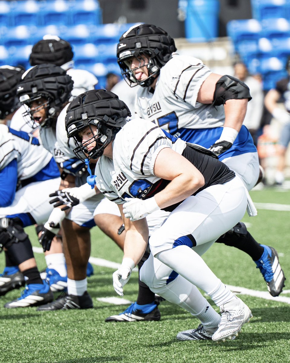 gvsufootball's tweet photo. Spring game this Saturday? Already? Let’s do it🤝

#AnchorUp | #ReadyForMore | #WAWG https://t.co/nlPeIJJdxX