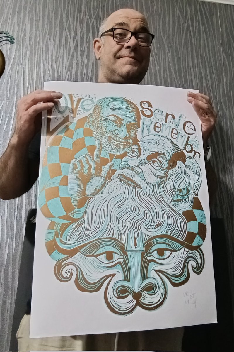 nburridg's tweet photo. Enjoying lino printing again #loveserveremember https://t.co/zoWPzBo2M8