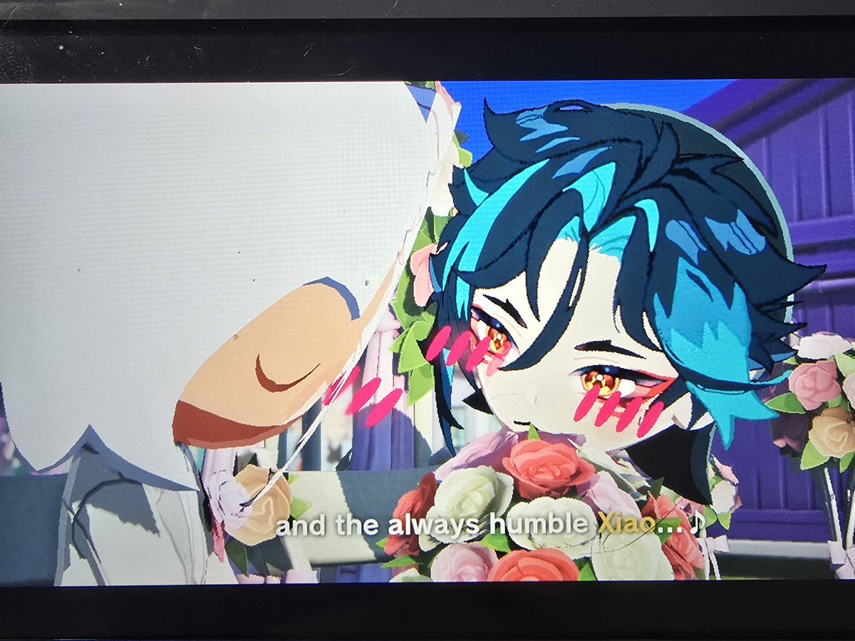 Veytrix_'s tweet photo. That was fast...Cyno and Xiao got married 😭💜💚

And Xiao's already thinking of having a baby, I cant-

#Genshin #Cyno #Xiao #Tomodachilife https://t.co/Y1tKK5Ro6H