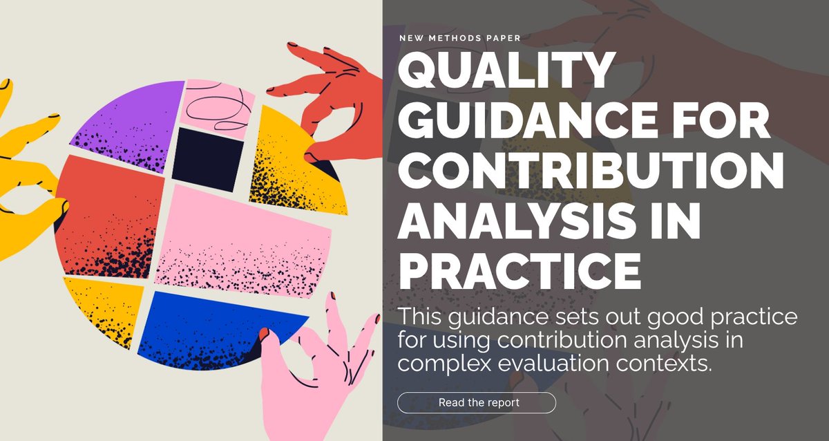 WorldBank_IEG's tweet image. How can #evaluators assess how an intervention contributed to #outcomes in complex settings with multiple actors and influences?

📢 Our new collaborative guidance unpacks what a high-quality #ContributionAnalysis looks like.

🔗 ieg.worldbankgroup.org/evaluations/qu…