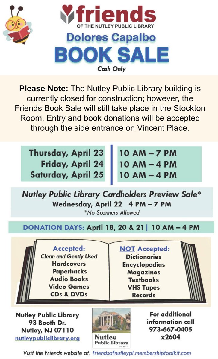 Nutley Library tweet media