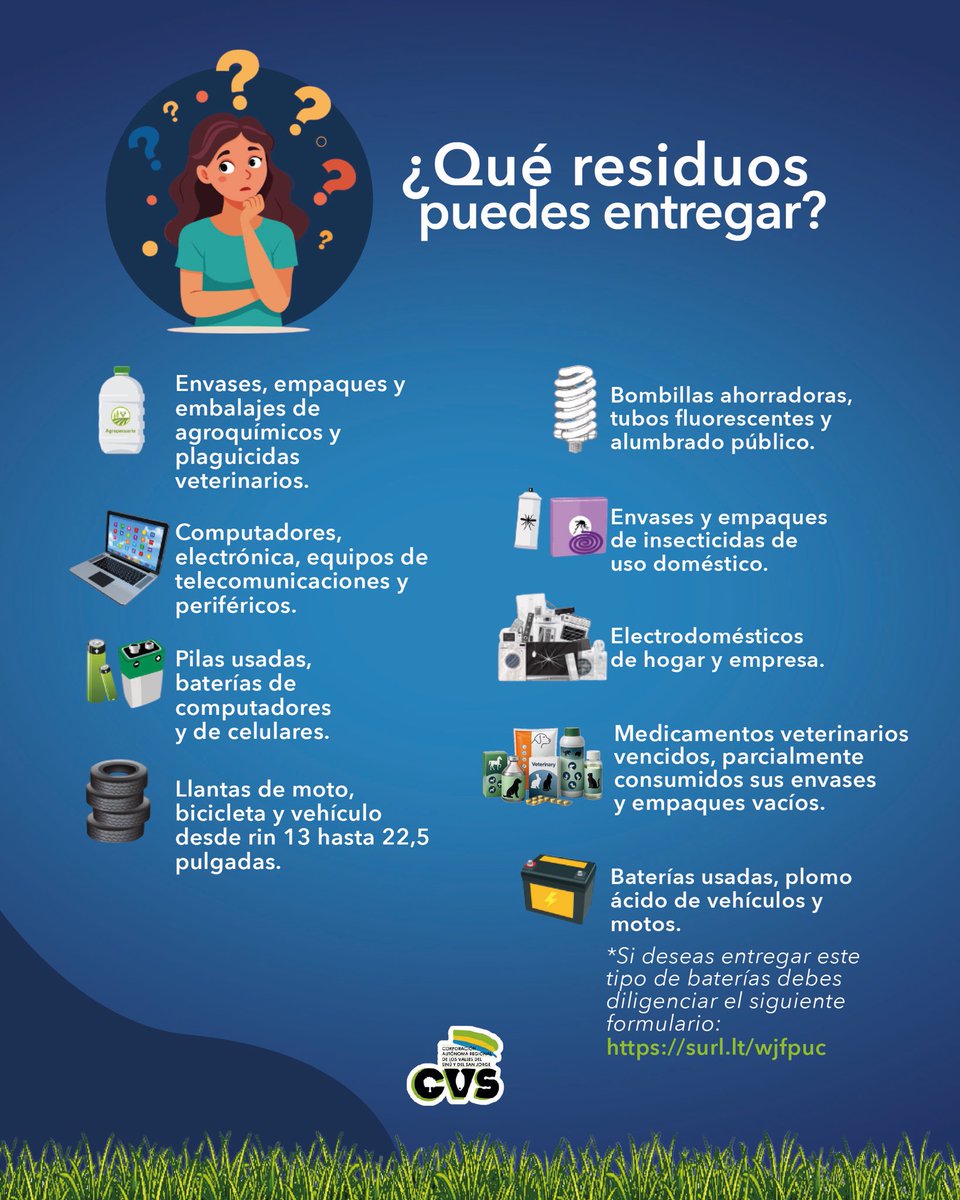 CorporacionCVS's tweet photo. ♻️ ¡Montería, esta es tu oportunidad de hacer la diferencia!

Únete a la Jornada de Recolección de Residuos Posconsumo 2026 y entrega de forma segura y responsable tus pilas, baterías, bombillas, envases de agroquímicos, entre otros.

Pequeñas acciones, grandes cambios. 🌎💚 https://t.co/TUiPR3s7Q3