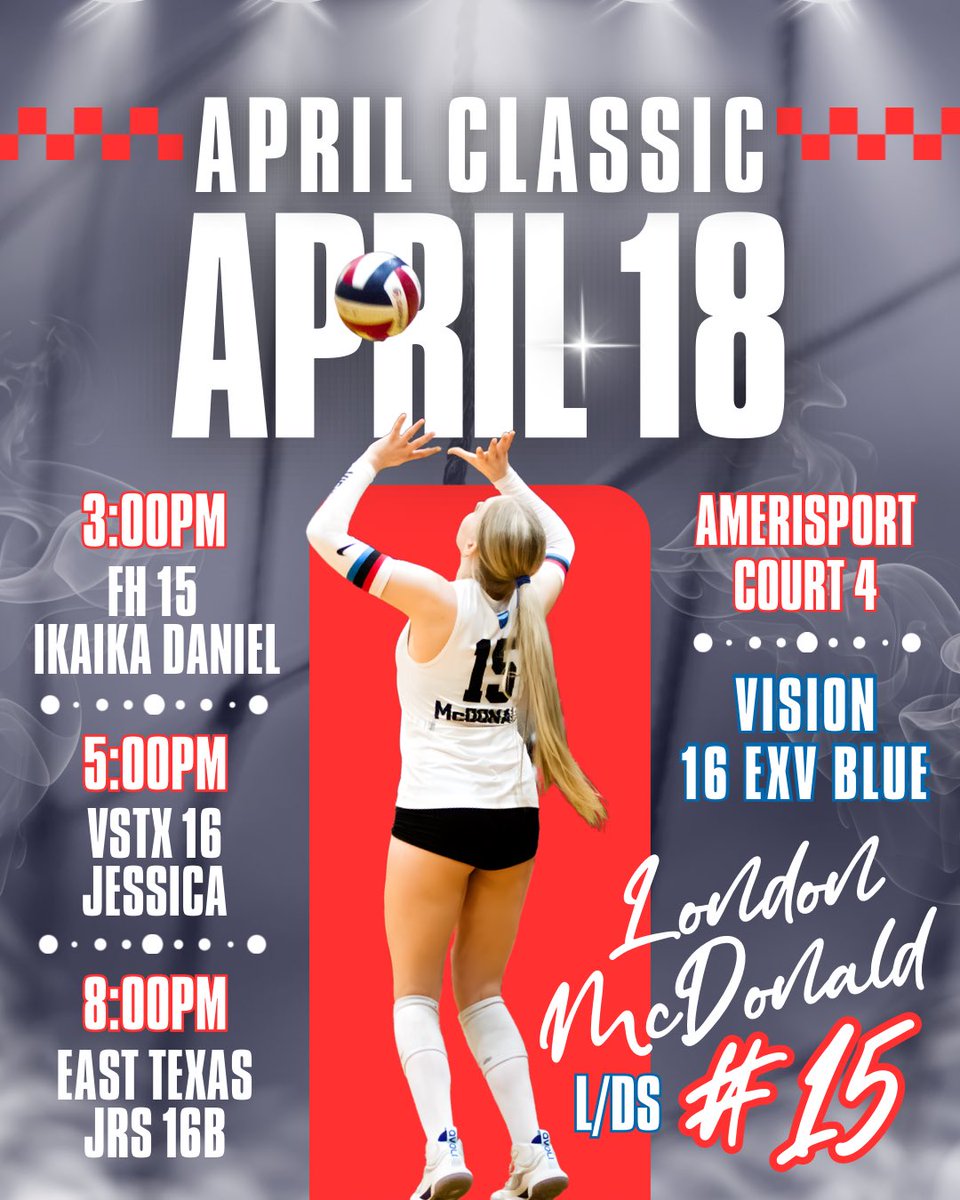 LondonMcD2028's tweet photo. Off to Rockwall this weekend!🔥🏐 

#classof2028 #libero #wearevision #vision16exvblue #defense #sophomoreszn #poolplay #aprilclassic https://t.co/2f9SxfqLJi