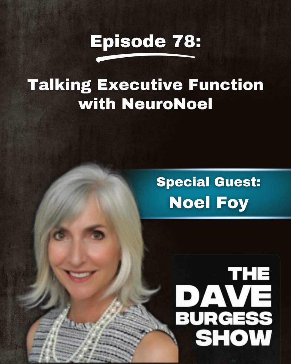 burgessdave's tweet image. Talking Executive Function with @NeuroNoel!!!
Episode 78 of the #DaveBurgessShow is up!!
thedaveburgessshow.buzzsprout.com/1635715/episod…
#tlap #LeadLAP