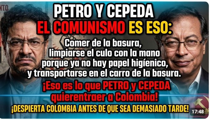 MyriamWitc16320's tweet photo. .@RoyBarreras Usted esta #Ofendiendo al #PuebloColombiano completamente mira estos #BastardosCriminalesNarcoTraficantes solo #COCAINA M19- Farc Secuestrando, Violando, Matando esos son estos HAMPONES y tienen que estar bajo #REJAS en EEUU Colombia #1 en el mundo #COCAINA! La BASURA en el PODER !.@IvanCepedaCast .@petrogustavo