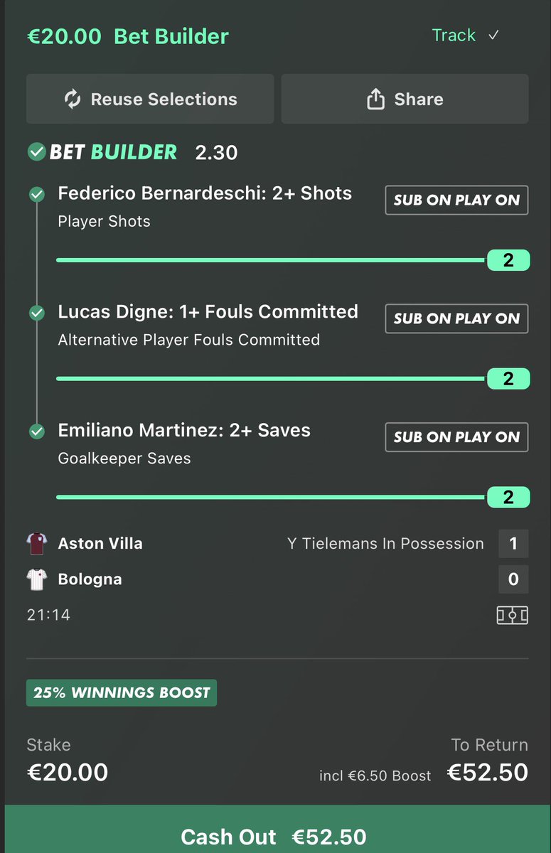 _TopTierTips's tweet photo. FULL HOUSE TONIGHT 🔥

First one @ 2.30 + 25% boost
Second one @ 8.50
€25 total stake → €90 return

TOO EASY 💥💥 https://t.co/eq47CArkvO