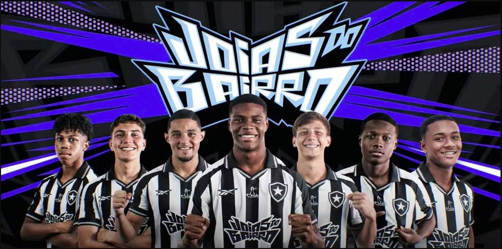 O Botafogo oficializou o apelido "Joias do Bairro" para suas categorias de base.
A iniciativa busca ressignificar uma provocação dos rivais e valorizar a formação de atletas dentro do clube. 💎⭐ #ehasdeser #Botafogo