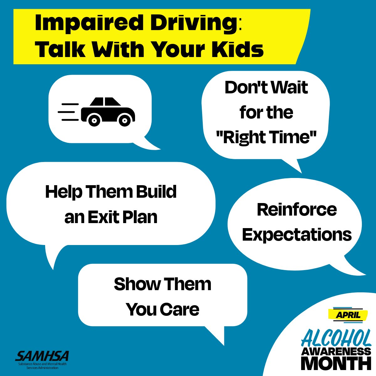 samhsagov's tweet photo. Prevention works. Get the tools and resources to help start the conversation with youth about preventing underage drinking and other healthy lifestyle choices. at SAMHSA's “Talk. They Hear You.” https://t.co/g1Tg9FQucx #AlcoholAwarenessMonth https://t.co/5G2CTgWWcJ