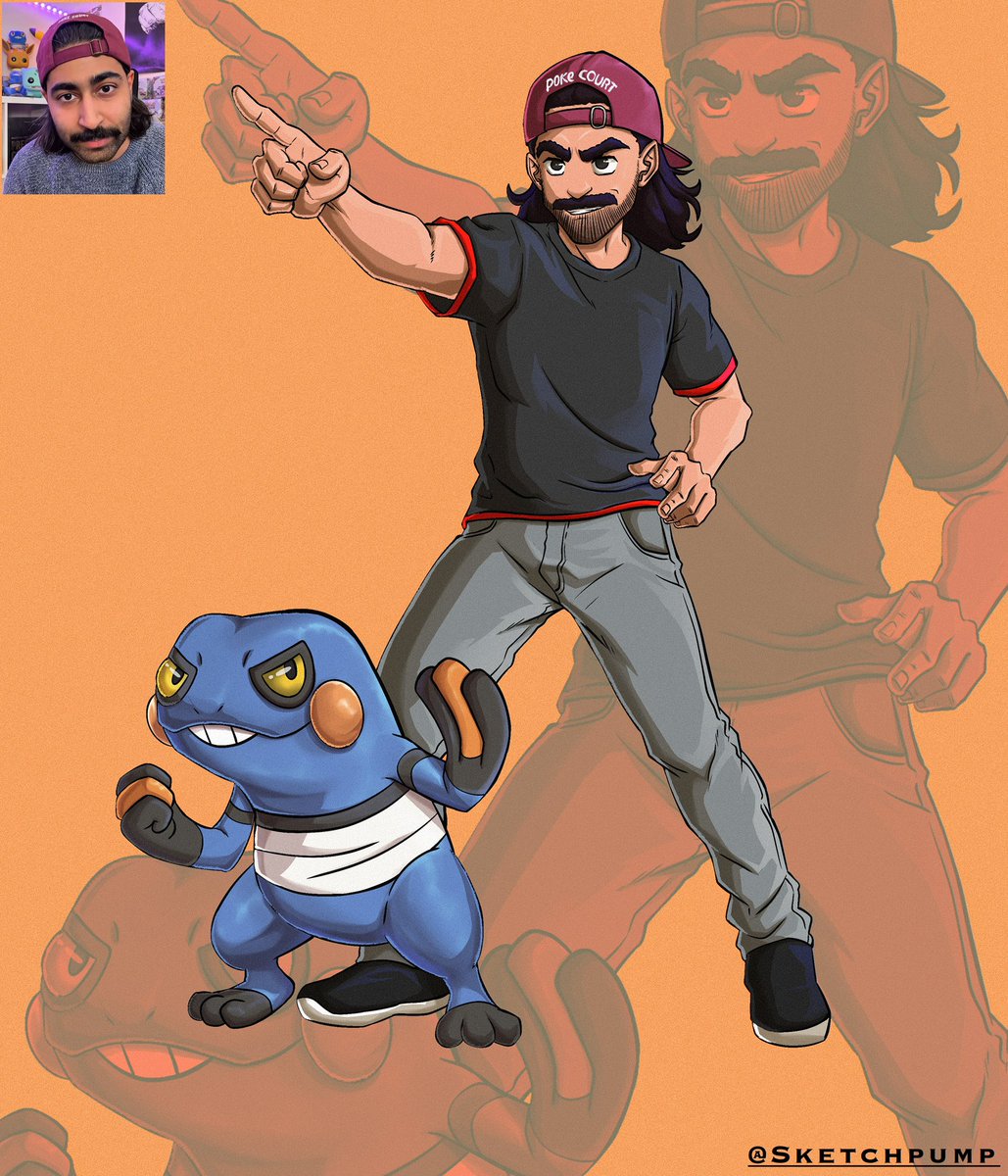 Sketchpump_'s tweet photo. @powdrtcg in his Pokémon trainer version ✏️ https://t.co/aLSCXPqNVo