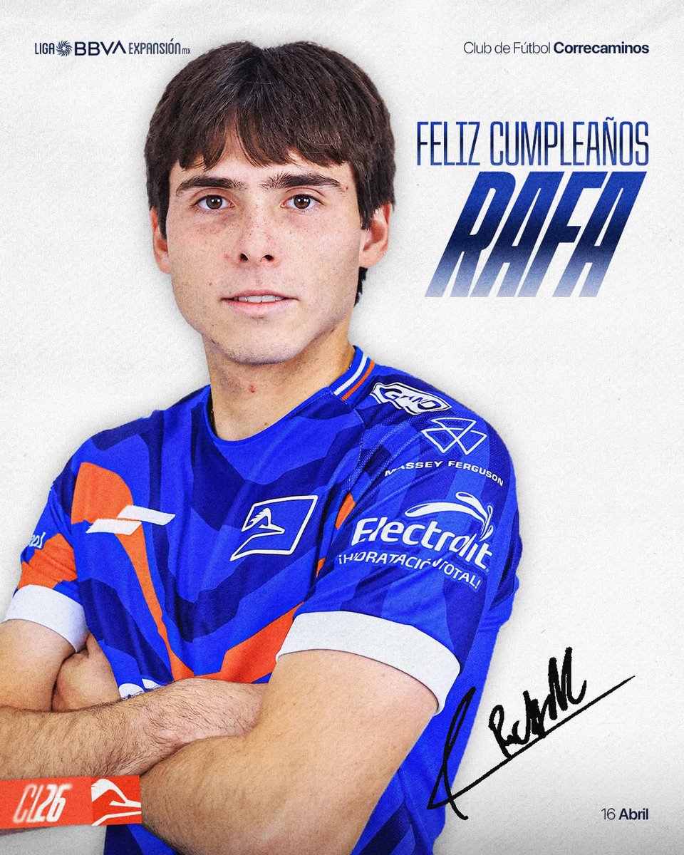 CFCorrecaminos's tweet photo. 🎉¡Feliz cumpleaños! 🥳 Rafael Arce 

Que este nuevo año llegue lleno de salud,
éxitos personales y muchas alegrías defendiendo nuestros colores. 👊🏼⚽️

La afición, el equipo y el club
te deseamos un gran día. 👏🏼

#NaranjasDeCorazón🧡 https://t.co/getnh9SfYD