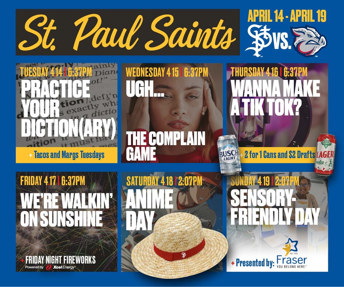 bringmethenews's tweet image. We're giving away up to 6 tickets, just seven rows up by first base! — to the St. Paul Saints game on Saturday, 4/18.

Like or share this post to enter for a chance to win! #ad #twincities #stpaulsaints
