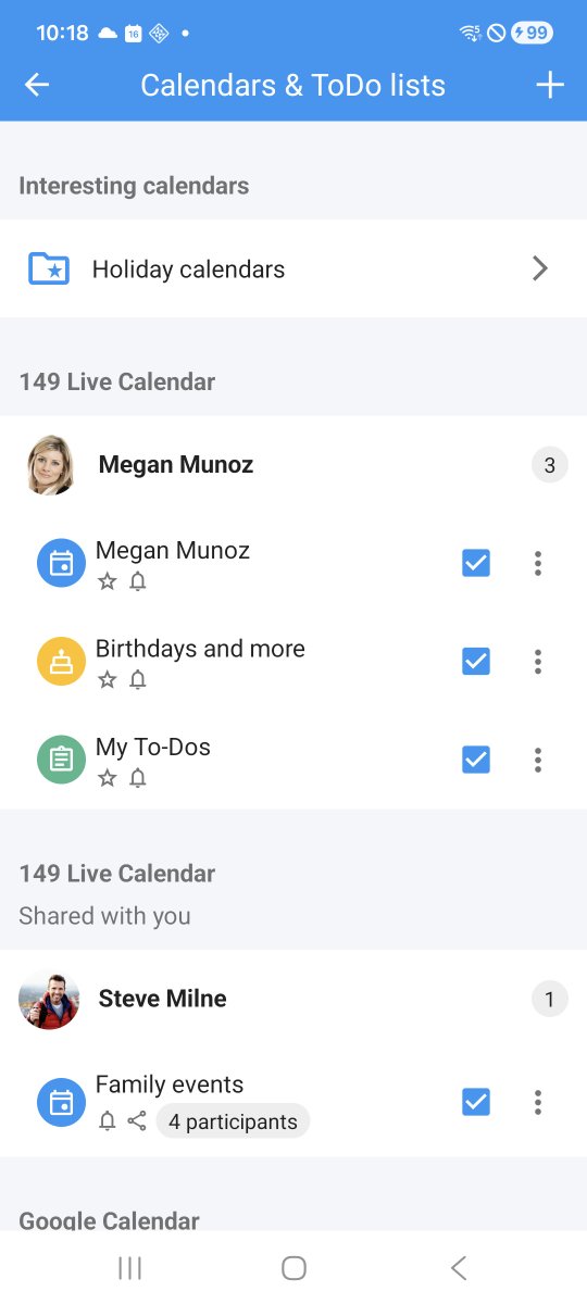 149Tech's tweet photo. New in 149 Live Calendar for Android: The view for editing and managing the visibility of your calendars and To-do lists has been redesigned with a cleaner layout and improved structure! https://t.co/bg7zPKDB07