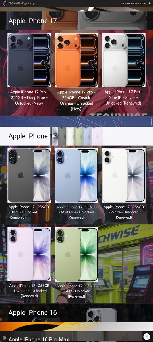 TechWise100's tweet photo. 🔥 SHOP SMART WITH TECHWISE 🔥🛍️

📱🍎 Apple iPhone 17 vs Pro Max

🌌 iPhone 17
• 📺 120Hz OLED
• ⚡ A19 chip
• 📸 48MP dual

💰 $819.99

👑 Pro Max
• ⚡ A19 Pro
• 📸 Triple 48MP
• 🔋 Max battery

💰 $1,099–$1,199

🌐🛒 https://t.co/ExSdwtDaZ8

#TECHWISE #iPhone17 https://t.co/sGfSynuWHz