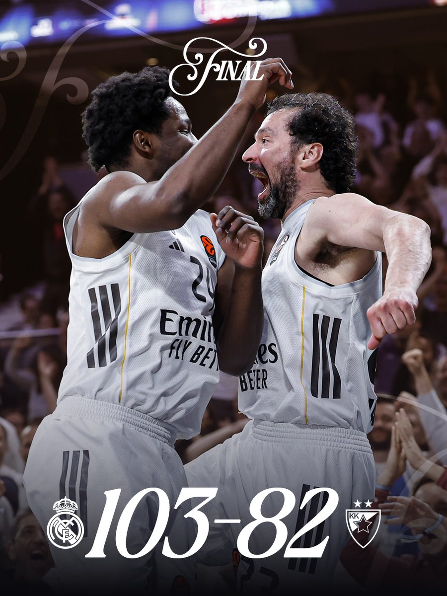 🏁 FP: <a href="/RMBaloncesto/">Real Madrid Basket</a> 103 - 82 <a href="/kkcrvenazvezda/">KK Crvena zvezda Meridianbet</a>