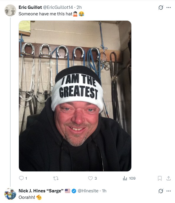 Nick J Hines Affectionately "Phony Sarge" (Parody) (@fakesargenick) on Twitter photo 