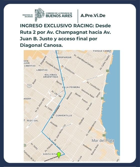 LeandroAdonio's tweet image. Operativo confirmado para #Aldosivi 🆚 #Racing 👇

📍 Estadio José María Minella
🗓️ Domingo 19/4 – 13.30 hs
🚪 Apertura: 11.00 hs
👮 385 efectivos + seguridad privada
🔵⚪ La parcialidad de #Racing irá al sector Norte (ingreso por Canosa y Juan B. Justo).
🎟️ 5.000 populares +