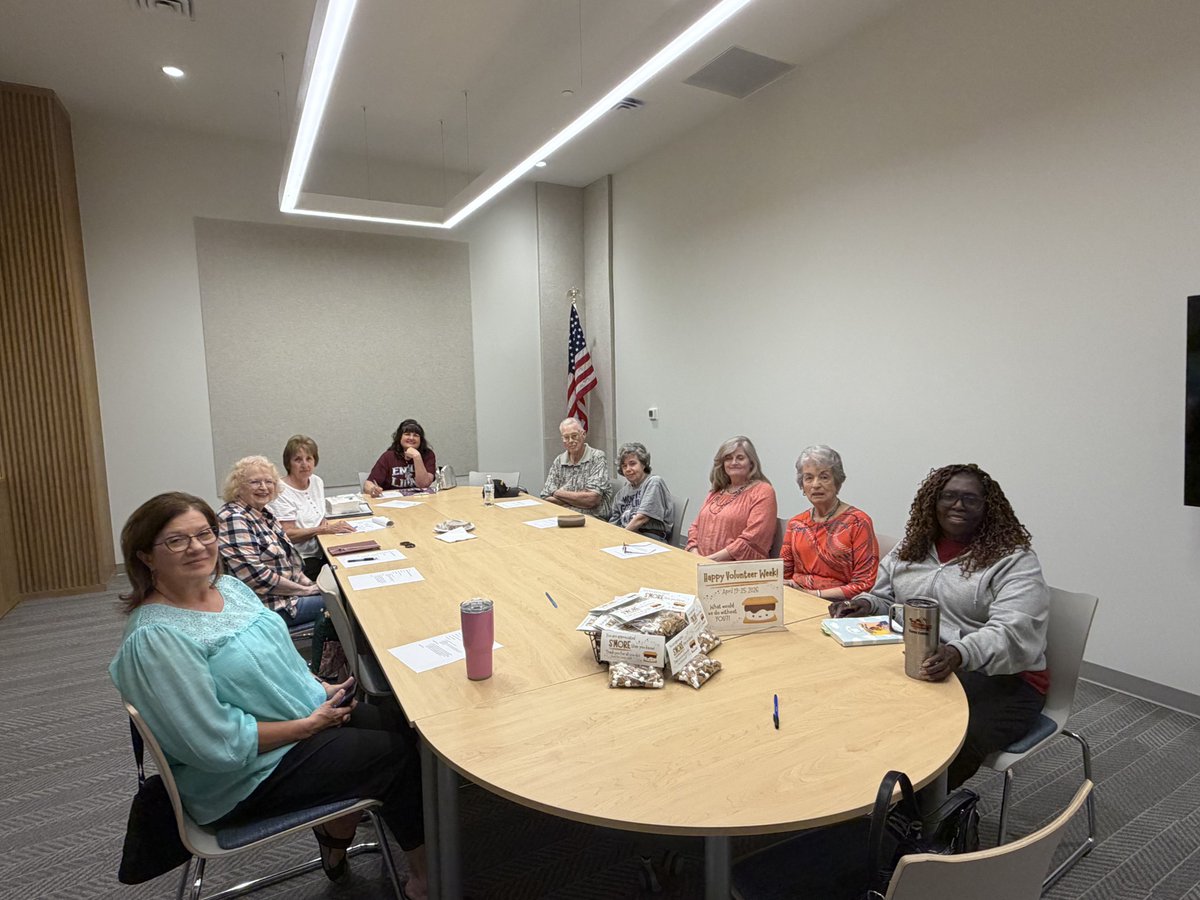 EnnisLibrary's tweet photo. Happy Volunteer Week to the best group of Friends a library could have!
The Friends of the Ennis Public Library meet @ 12 on the 2ndTuesday of the month. Consider joining their awesome group.
Can't attend regular meetings? Support the Friends by shopping @ their Book Sale Corner. https://t.co/GT6r1JFBuT