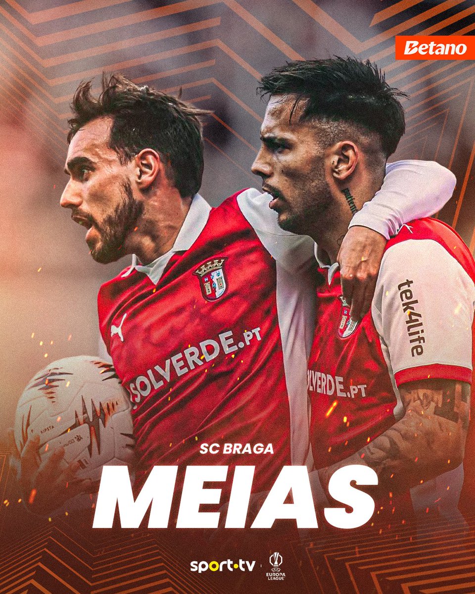 15 ANOS DEPOIS O SC BRAGA ESTÁ DE VOLTA ÀS MEIAS-FINAIS DA UEFA EUROPA LEAGUE 🛡️

Só param em Istambul?

#sporttvportugal #EUROPAnaSPORTTV #UEFAEuropaLeague #SCBraga #ConfiaBetano #betanouel
