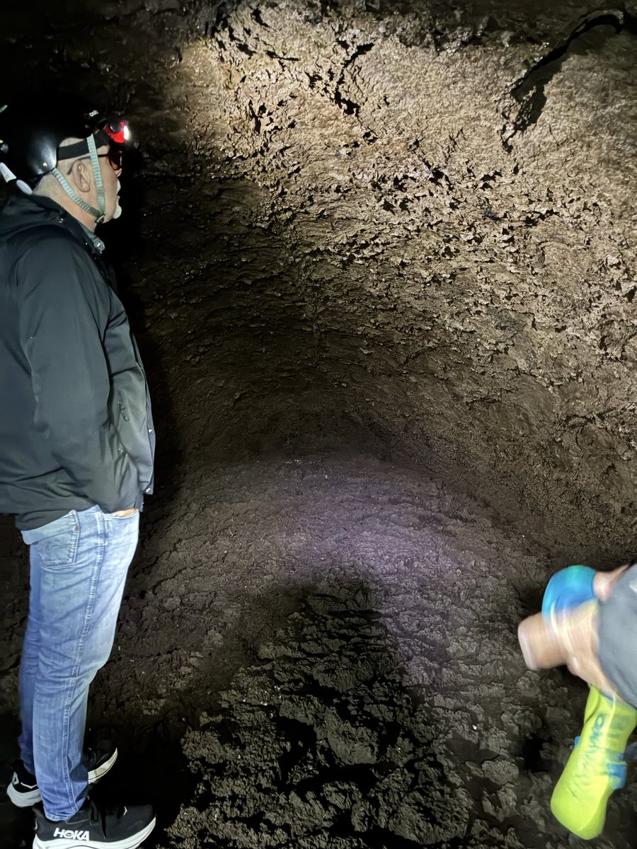 OrserCathy's tweet photo. Lava tunnels at Mount Etna . What an effort to get down to it and the walking on it was insane .. but it was great to experience it . https://t.co/3kCqTUn8uI