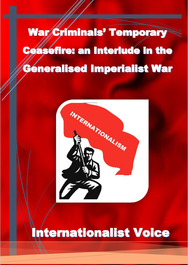 int_voice's tweet photo. War Criminals’ Temporary Ceasefire: an Interlude in the Generalised Imperialist War

Since 7 April 2026, a temporary ceasefire has been in place in the Middle East war. This is despite the fact that hostilities in Lebanon continue, and the ceasefire is expected to last until ... https://t.co/cIxfDG4IPT