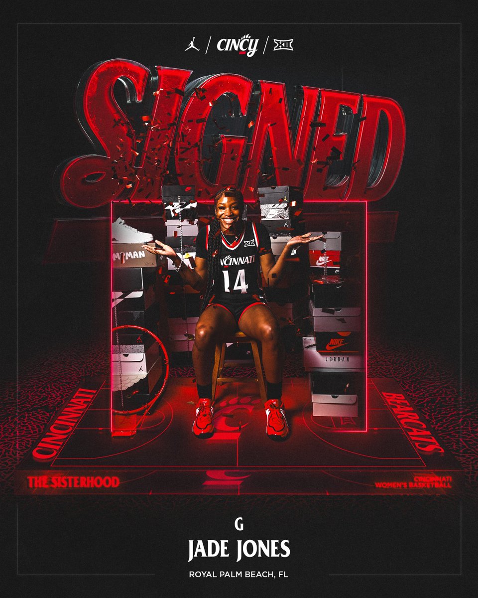 GoBearcatsWBB's tweet photo. Welcome to #TheSisterhood, Jade Jones!

A tough, hard-nosed guard out of Royal Palm Beach, Florida!

📝: https://t.co/UzYiwY0ytk https://t.co/hFe0KMjYR9
