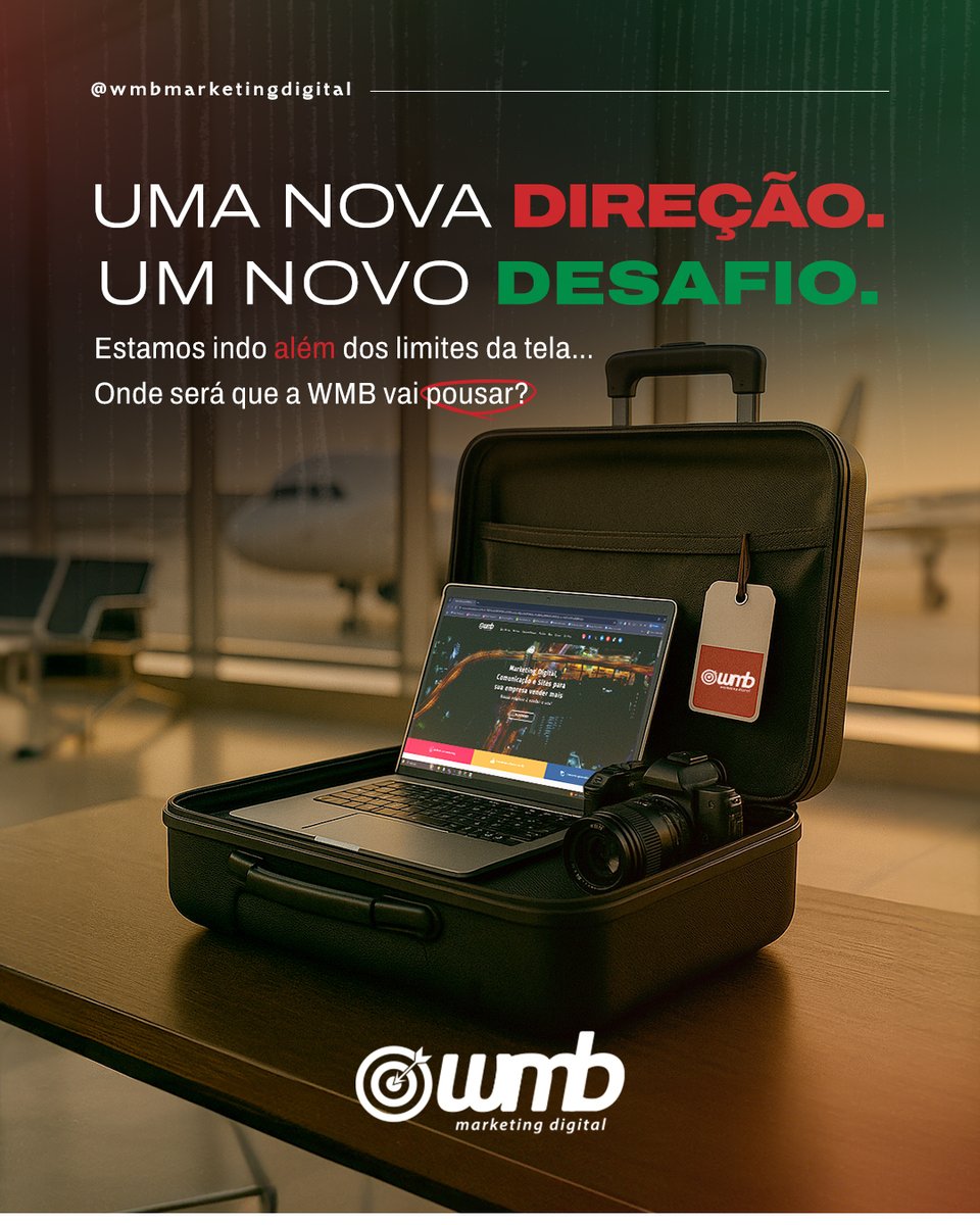 A WMB Marketing Digital está prestes a iniciar uma nova etapa.

Comente aqui: onde você acha que vamos pousar? 👀

#novidade #futuro #estratégia #wmbmarketingdigital #desafio #marketingdigital