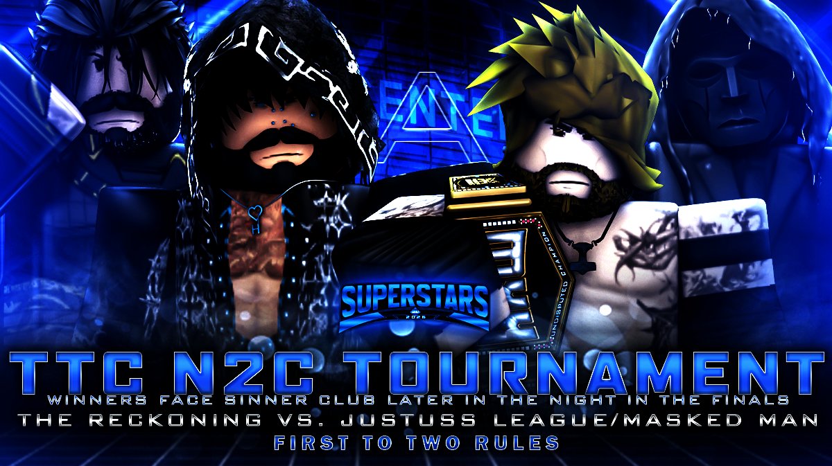 RRWPLUS's tweet photo. #RRWSuperStars | TOMORROW | 3PM ET

TAG TEAM CHAMPIONSHIP N2C TOURNAMENT!

To find out who will move on to face Sinner Club in the FINALS later in the night.. two STACKED teams in the RECKONING (@3pocketsfuII & @neverwastepain) & @sixpathjustus & his MASKED MAN are set to CLASH! 😲

WHO will win & get one step closer to TAG TEAM GOLD?!