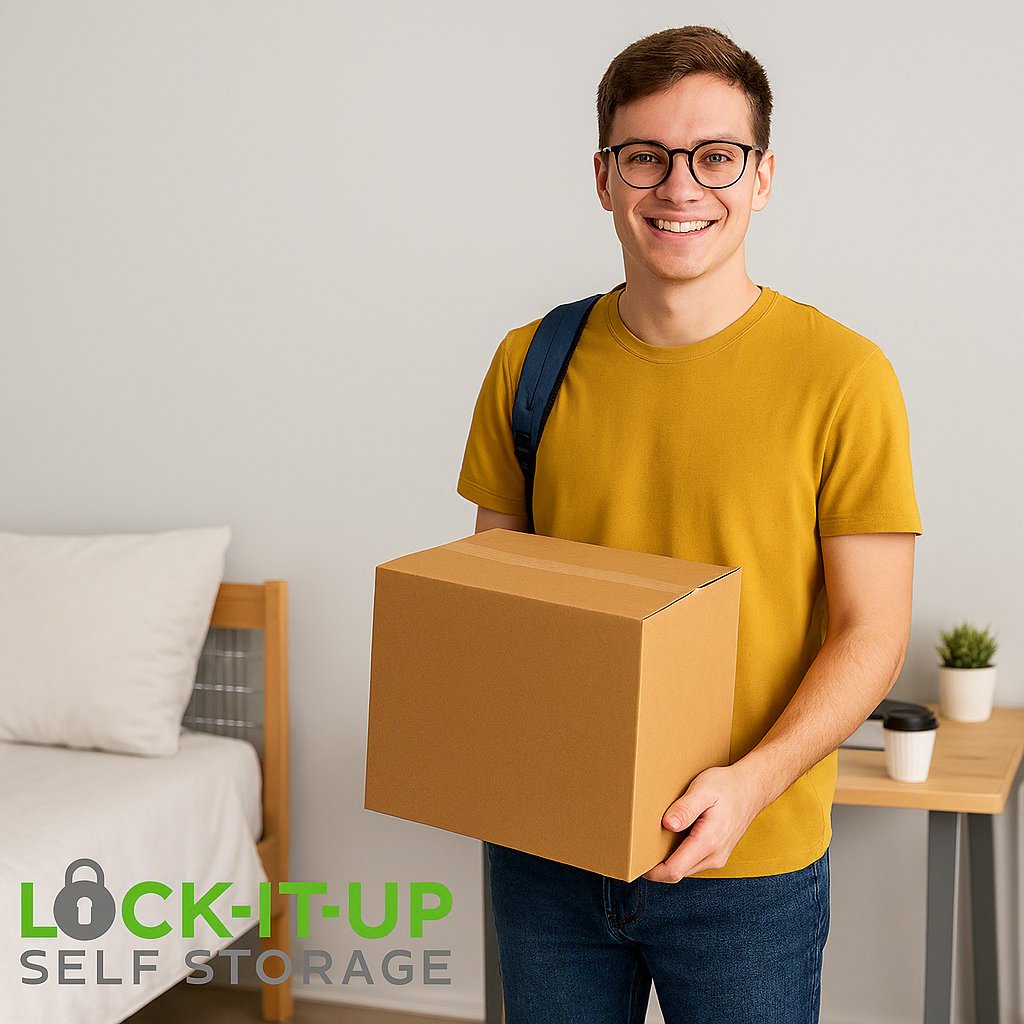 LockItUpLLC's tweet image. Heading home for the summer? Don’t haul your dorm stuff with you.
Store it safely at Lock-It-Up Self Storage and pick it up when fall semester starts.
Easy. Secure. Stress-free. 🔒

#CollegeLife #SummerBreak #StudentStorage