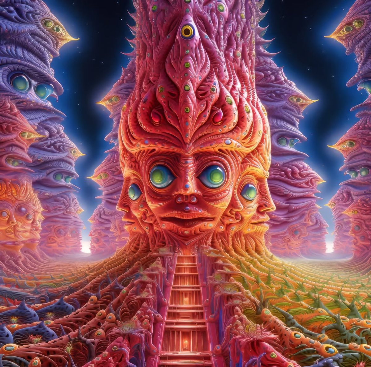 APsychedelics's tweet image. The guardian of forgotten wisdom by DMT Portal 😍🤩 #trippy