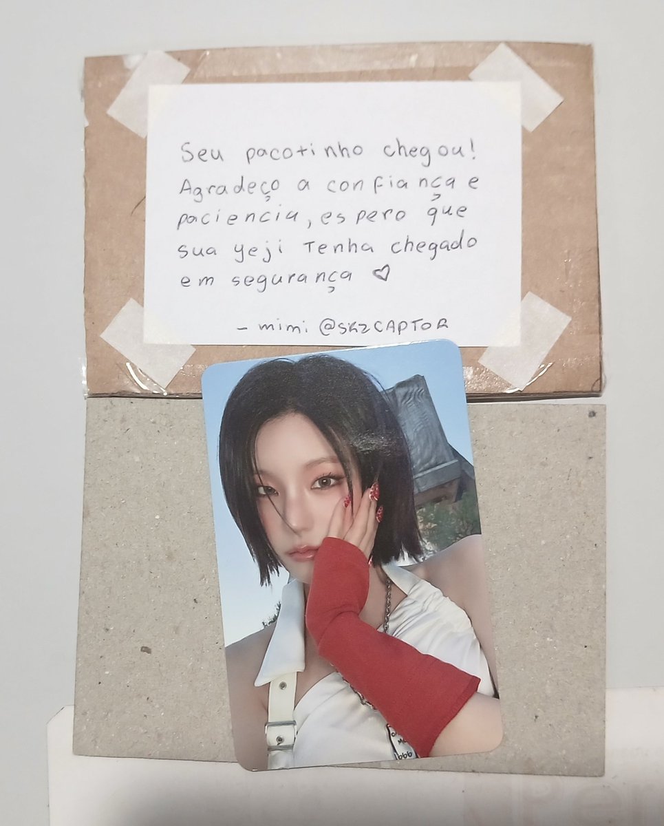 sthercollect4's tweet photo. 💌 Feedback mega positivo para @skzcaptor pela venda dessa Yeji, o pacote chegou muito bem embalado e cheio de mimos, eu amei demais, esse card e simplesmente lindo, obrigada mais uma vez amg 🥹❤️‍🩹 https://t.co/mnV6bqHDwI