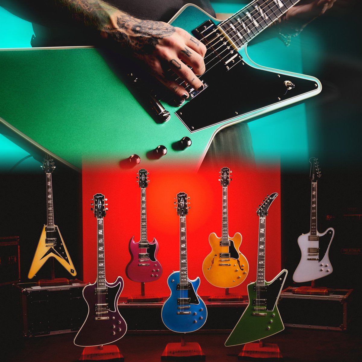 agufish's tweet photo. New video on the channel! The "weekly" ASKgufish series is back, and we need to talk about what Epiphone just did... link in the replies! 🤘 https://t.co/5MTK7zOJdU