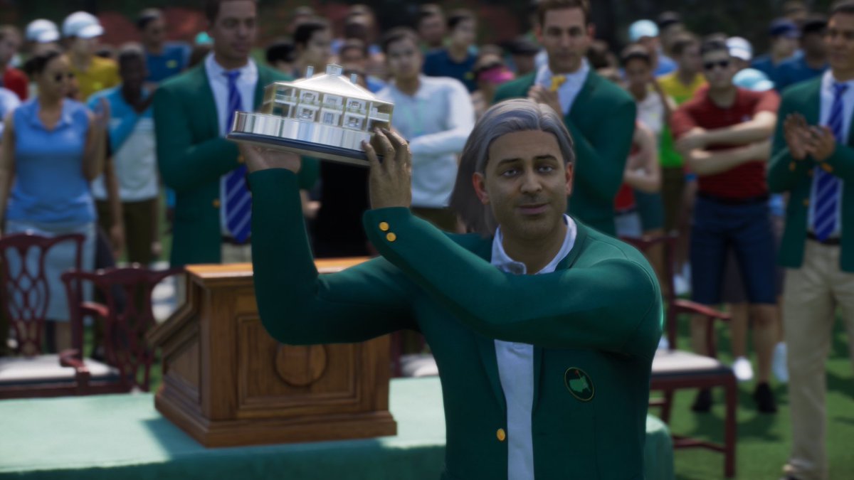 Memberofdynasty's tweet photo. Grand Slam✅ - Hogan, Player, Nicklaus, Woods, McIlroy, Sherman and Meaty. 

Menu - Starter - lf chips
Main - Chinese spiced Pork with spuds an veg
Pud - so delic strawb cheesecake
Drink - choccy milk https://t.co/5YwFlxCdJa