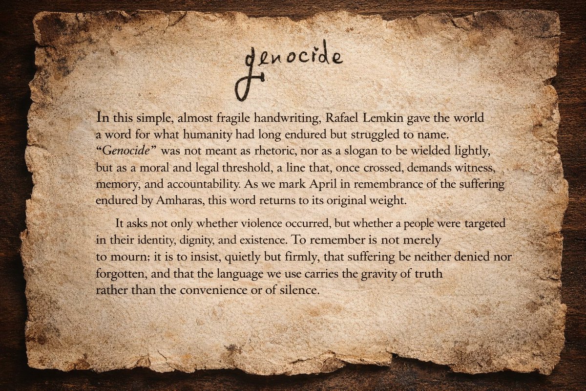 As we remember the #AmharaGenocide in the month of April...

<a href="/LemkinInstitute/">Lemkin Institute for Genocide Prevention</a>