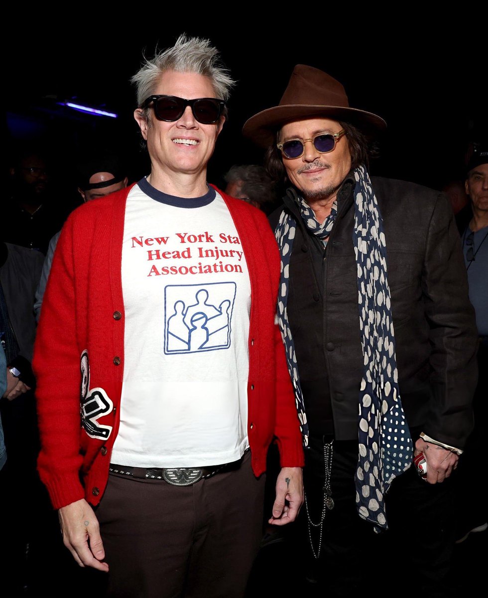 JerrieDepp's tweet photo. New photos of God Dad (#JohnnyDepp), Johnny Knoxville &amp; David Waldman at CinemaCon 2026 at The Colosseum at Caesars Palace in Las Vegas 👀✨

(📸: Monica Schipper/Getty Images for CinemaCon) https://t.co/3EHBpmTpvf