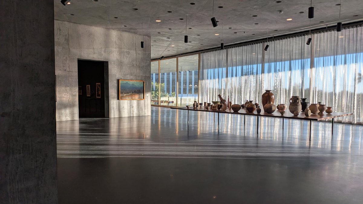 dezeen's tweet photo. Art installations bring colour to Peter Zumthor's austere LACMA addition:
https://t.co/m6wAEHaMXF https://t.co/h4lXHJr49D