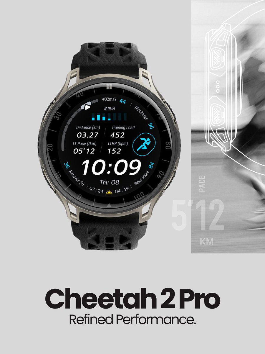 ZeppGlobal's tweet photo. Train with intention. Run with clarity.
The Cheetah 2 Pro keeps every split, metric, and insight exactly where you need it so you’re building performance, not just logging miles.
Available now at https://t.co/la4DOQdb5j. #bostonmarathon https://t.co/pT0aeLUsvm