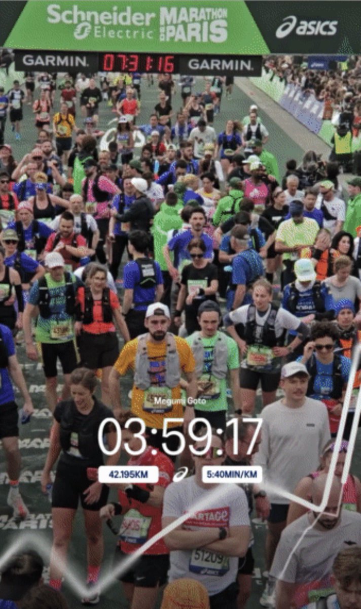 Megumi_Goto_JP's tweet image. パリマラソン🇫🇷のふりかえり。
ゴール前、ラストスパートをかけられたのはインターバル練習のおかげだったと思います。
次のレイヤーを目指して、また新たな気持ちでトレーニングに取り組みます。
@parismarathon 
#サブ4
#Running
#Training
#Wellbeing
#Habits