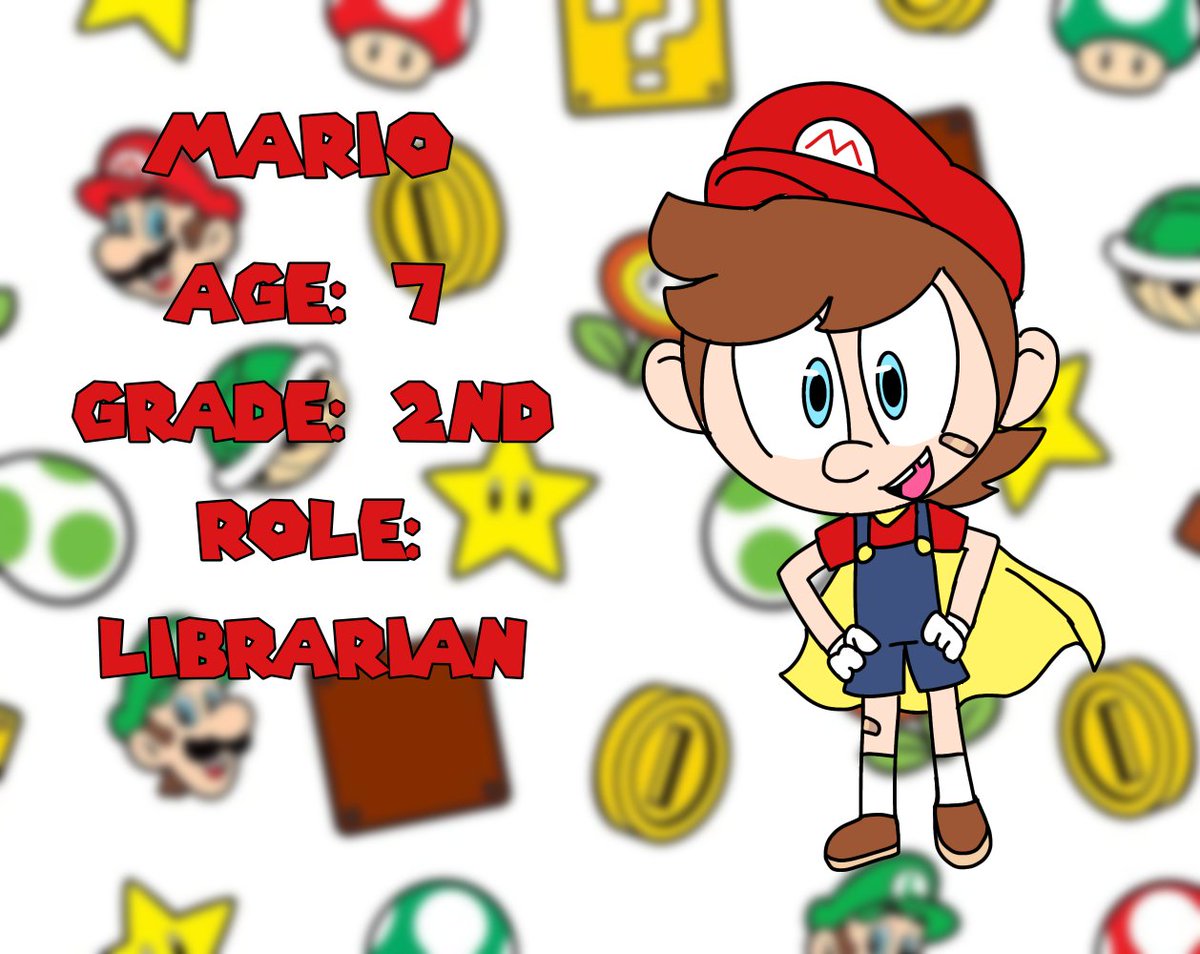 pop_htf_lol's tweet image. I am also making an elementary school au for smash bros!

First up is mario, the italian kid himself! He loves reading and wants to be a plumber AND doctor when he grows up!

#smashbros #mario #supersmashbros #elementaryschool #au