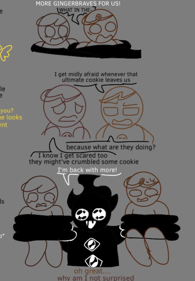 altluck's tweet image. Oh no they’re multiplying (this has no cannon implications in the slightest I just wanted to have an excuse to draw toa and wc gb)
#gingerbrave #cookieruntowerofadventures #cookierunwitchescastle #ultimatecookie #cookierunovenbreak