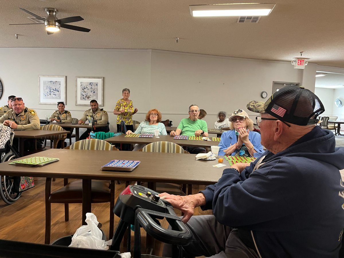 LVMPDSCAC's tweet image. We joined the seniors at Montara Meadows for Bingo—and they showed us how it’s done 😄

Safe to say, we had a great time (even if we didn’t win). Thanks for having us! 💙

#CommunityFirst #BingoPros