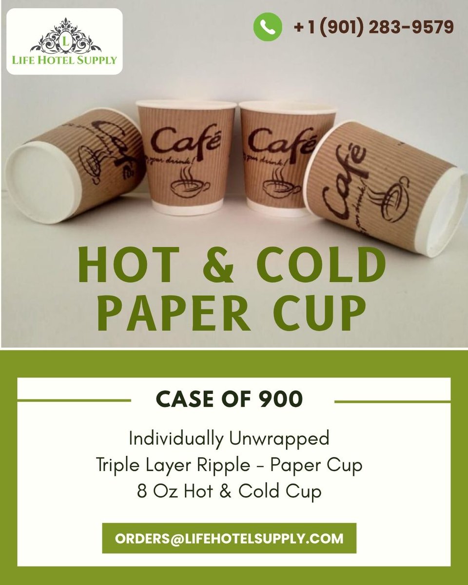 lifehotelsupply's tweet image. From piping hot lattes to iced refreshments, our triple-layer ripple cups keep the temperature in and the heat off your guests' hands. 📷📷 #HotelCafe #CoffeeCulture #HospitalitySupplies #GuestExperience #BreakfastBar #HotAndCold #SustainableService