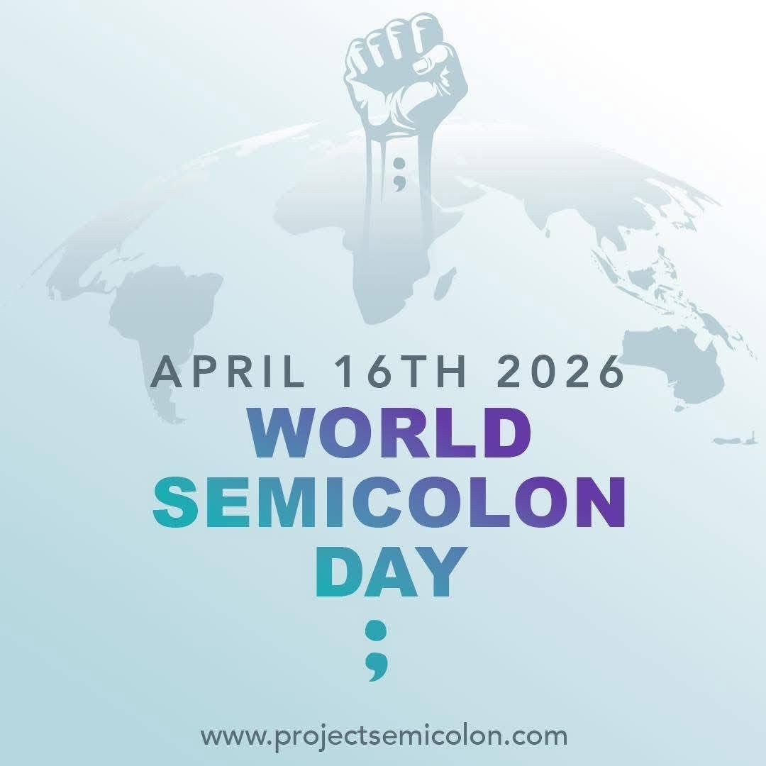 HM_Shander's tweet photo. World Semicolon Day ; 
Just remember to breathe, pause, and say, “My story is not over. It’s to be continued…”

#iykyk #worldsemicolonday https://t.co/Zbz0CeD6Gt