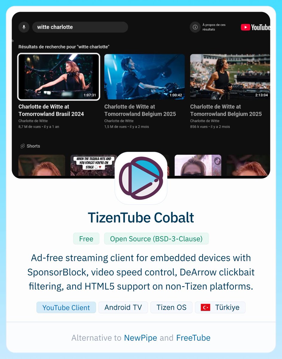 AlternativeTo tweet media