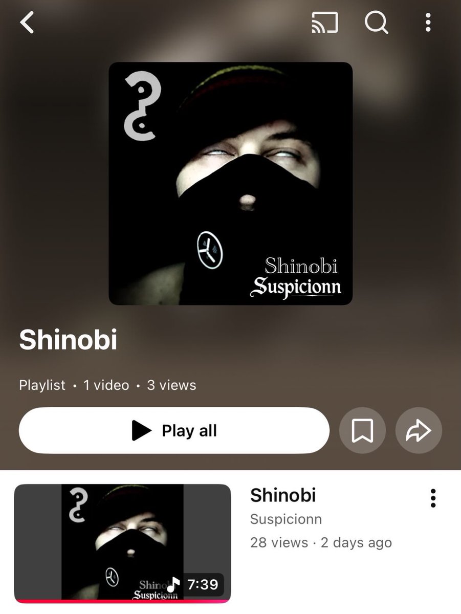 doomerrang's tweet photo. NEW SINGLE “Shinobi” by Suspicionn. The most suspicious shit you’ll ever hear OUT NOW on all streaming services. https://t.co/uyx0i3e3hM