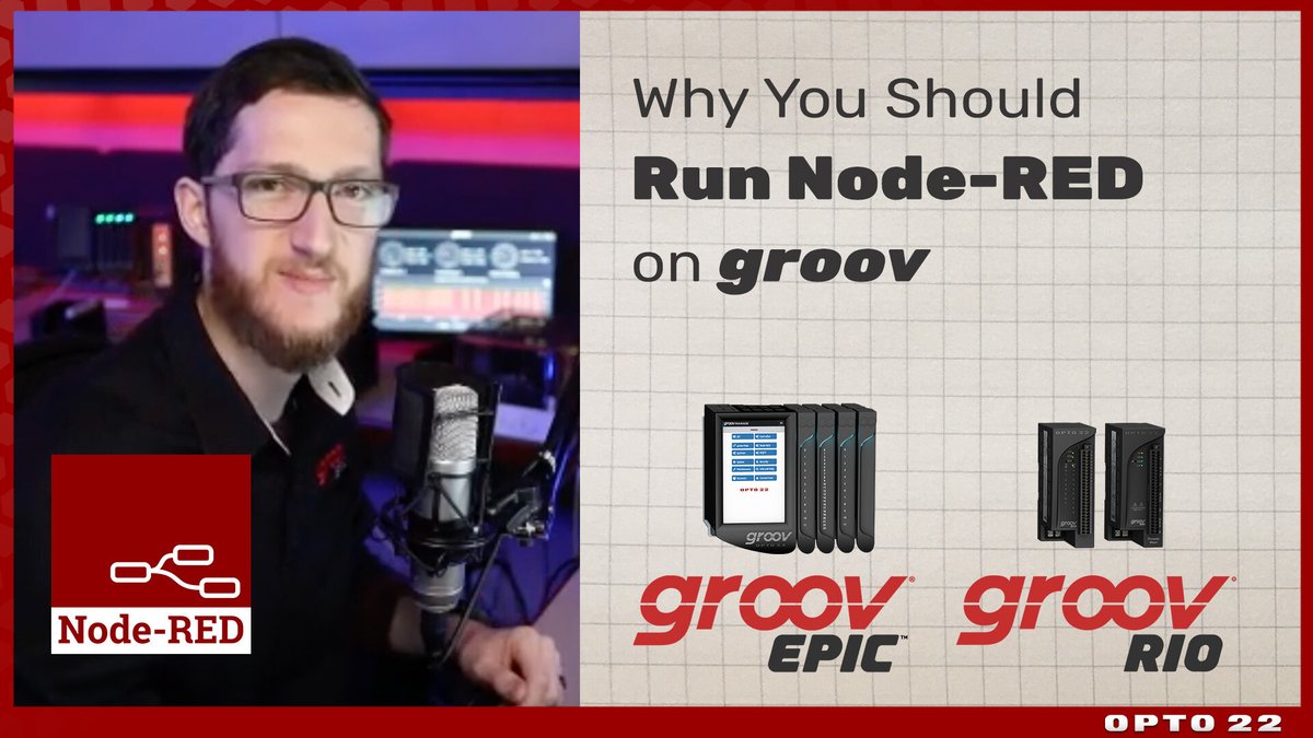 opto22's tweet image. groov EPIC and RIO products are designed to give you several options when it comes to programming your control systems. #NodeRED software is one of those options that is becoming more popular, and this video explains why: op22.co/4vR2KTJ