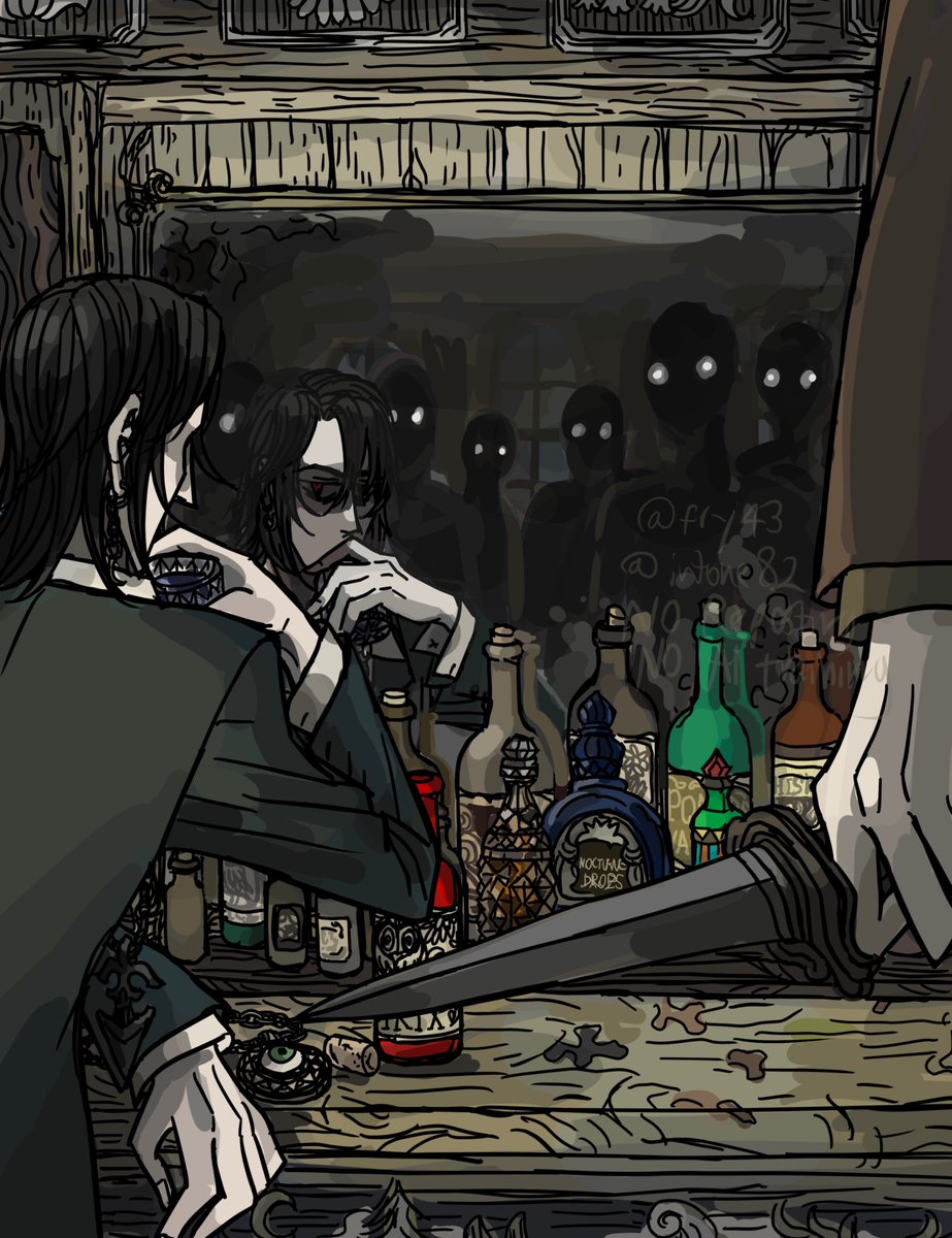 intone82's tweet photo. Some promo art for by webcomic in production.
#oc
"Peaceful " or "greysih hell" is just as "pitch black" as any typical "bad" hell. https://t.co/Ihm61jztkH