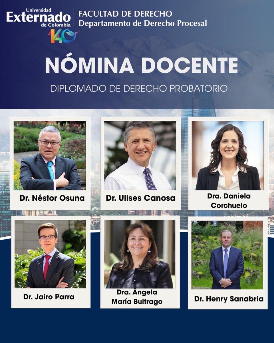 Departamento Derecho Procesal. U. Externado. tweet media